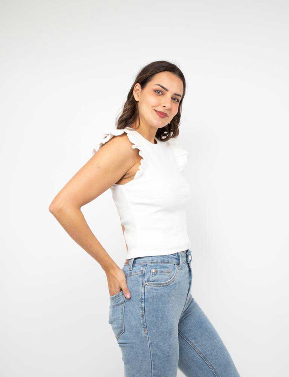 Polera Lisa Sin Mangas Mujer Zibel
