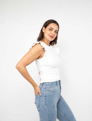 Imagen 1 del producto Polera Lisa Sin Mangas Mujer Zibel Blanco, Negro, Oliva, Rojo