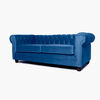 Sofá Barra Design Chesterfield 3 Cuerpos Azul