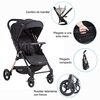 Coche Paseo City Negro Bebesit