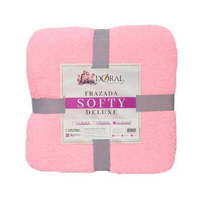 Frazada Poliéster Doral King Deluxe Rosado