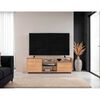 Rack TV Tuhome Pino Hasta 70" 2 Puertas  Fresno Europeo
