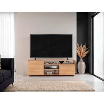 TUHOME Rack TV Tuhome Pino Hasta 70 2 Puertas  Fresno Europeo