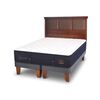 Cama Europea CIC Base Dividida 2 Plazas Súper Premium + Respaldo New Torino Caramelo