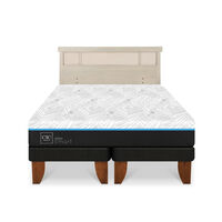 Cama Europea CIC Green Infinity King + 1 Respaldo Dublin Alpino