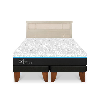 Imagen 1 del producto Cama Europea CIC Green Infinity King + 1 Respaldo Dublin Alpino