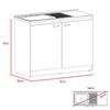 Mueble de Cocina Inferior TuHome Napoles 2 Puertas Blanco