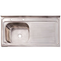 Lavaplatos Derecho Sobrepuesto Con Rebalse Splendid 100X500 cm