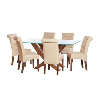 Imagen 1 del producto Juego de Comedor Latam Home Alicante 6 Sillas Beige