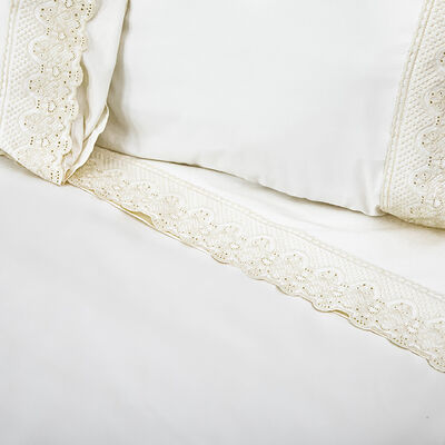 Imagen 1 del producto Juego de Sábanas Doral 1,5 Plazas Santorini Blanco