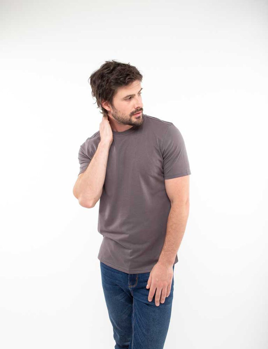 Polera Slim Lisa Manga Corta Hombre Zibel