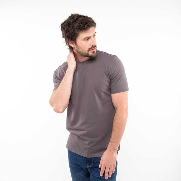 Polera Slim Lisa Manga Corta Hombre Zibel
