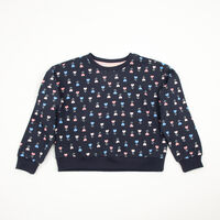 Polerón de Algodón Niña Chess Azul, Crudo, Fucsia, Lila