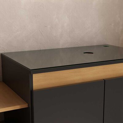 Imagen 2 del producto Vanitorio + Lavamanos Vekkahome Lotus 80 Negro