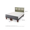 Cama Europea CIC Base Dividida King Smart + Respaldo Torino Olivo