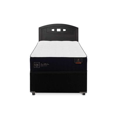 Cama Nido CIC 1,5 Plazas Premium + Respaldo Gales Negro