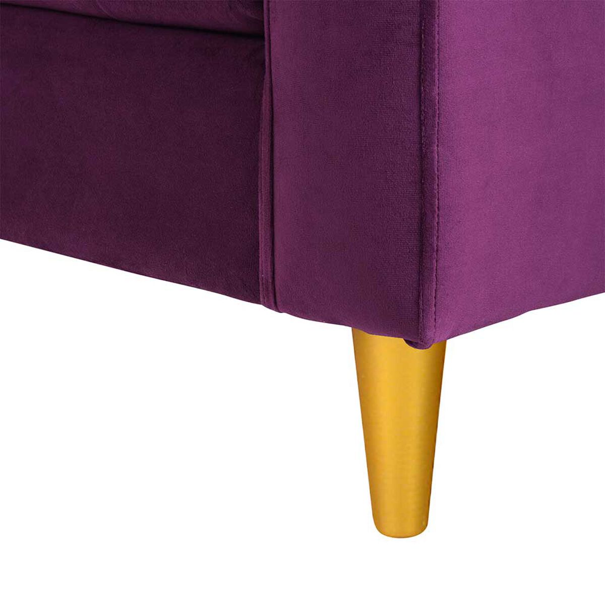 Sofá Bodevir Retro Felpa 01 3 Cuerpos Morado