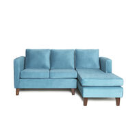 Sofá Seccional Barra Design Mila Derecho 3 Cuerpos Turquesa