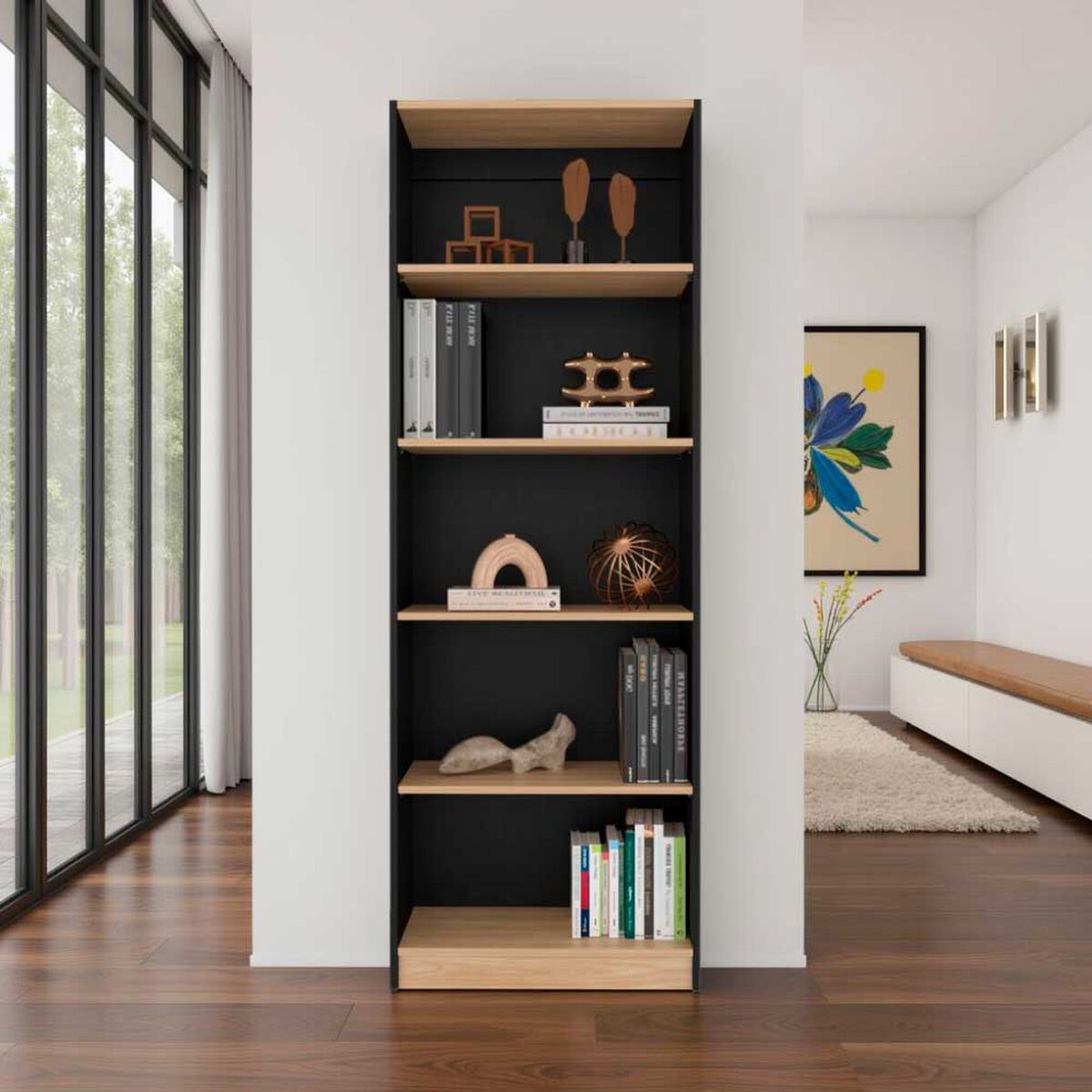 Estante TuHome Home E3 4 Repisas Wengue Fresno Europeo