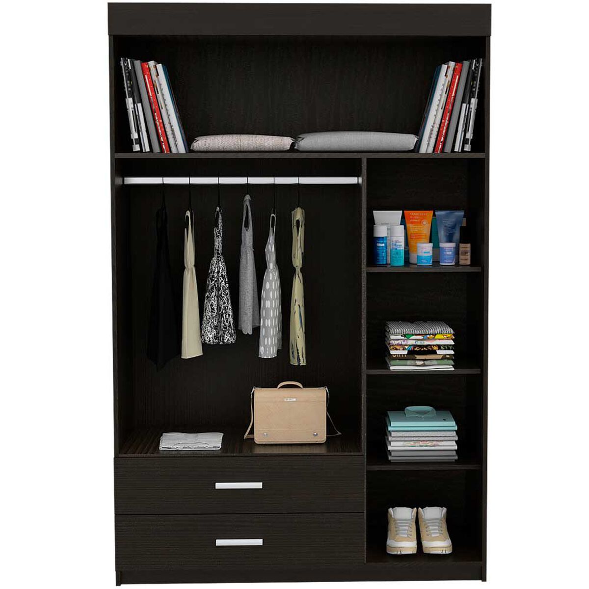 Closet Tuhome Manila 5 Puertas 2 Cajones Wengue