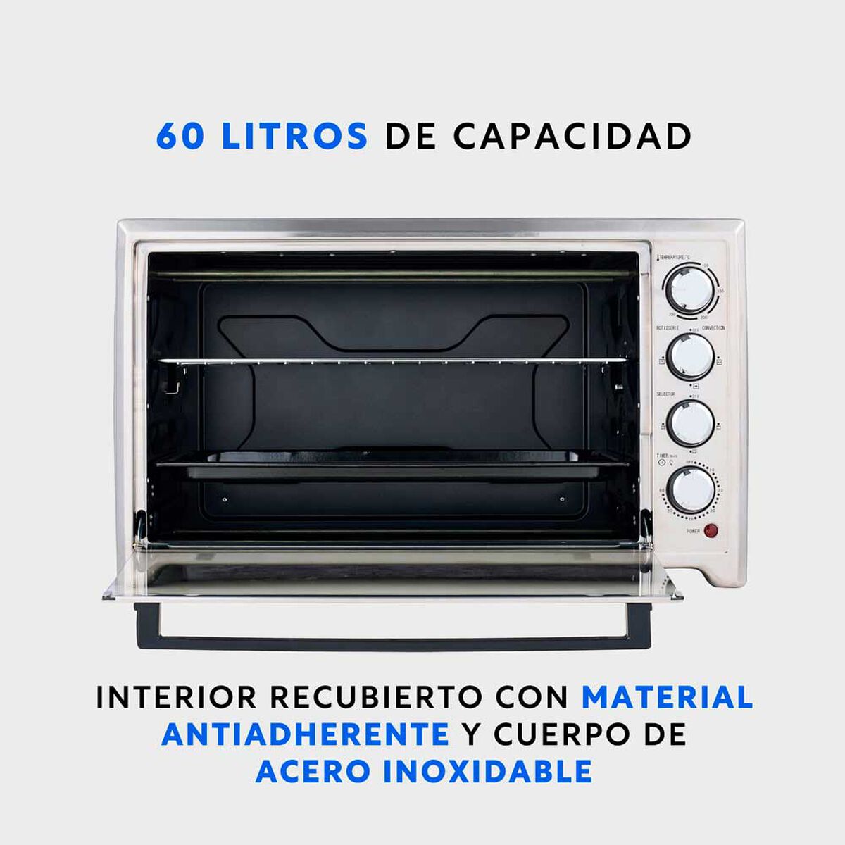 Horno Eléctrico Easyways Oven Master 60 lts.