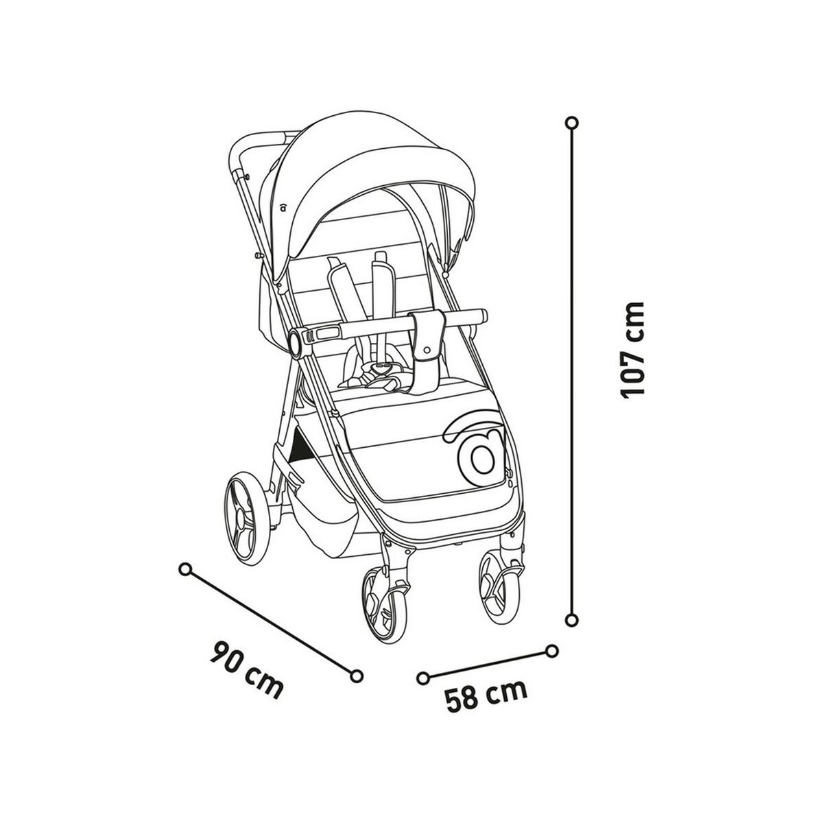 Coche Stroller Iconic Pink Asalvo