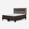Cama Europea Rosen Base Dividida King New Ergo T + Respaldo Ferrera Gris