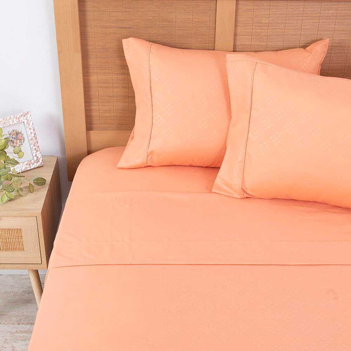 Juego de S&aacute;banas Plumetti 1,5 Plazas Mimosa Coral