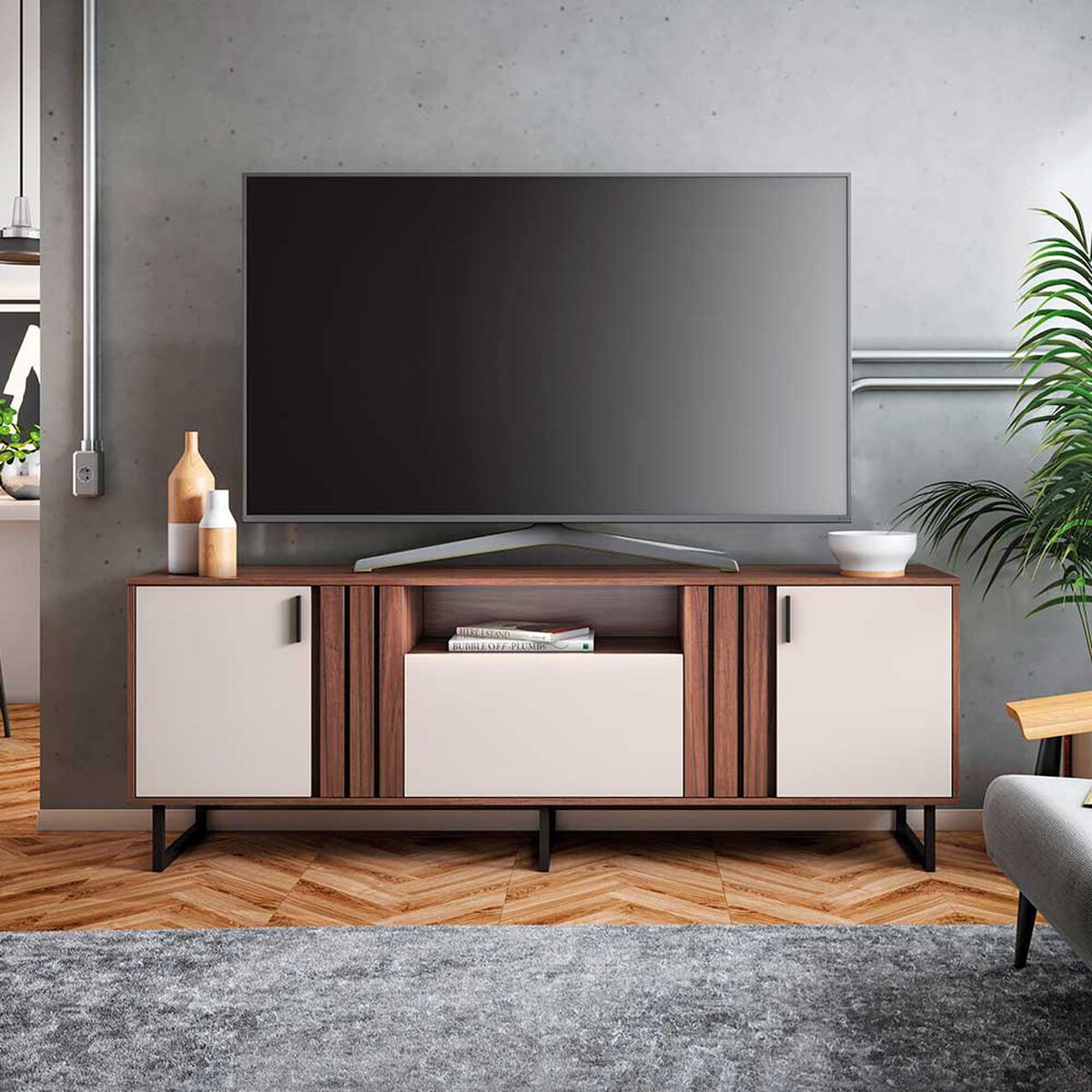 Rack Di Poretti Jurua 70" Café Oscuro