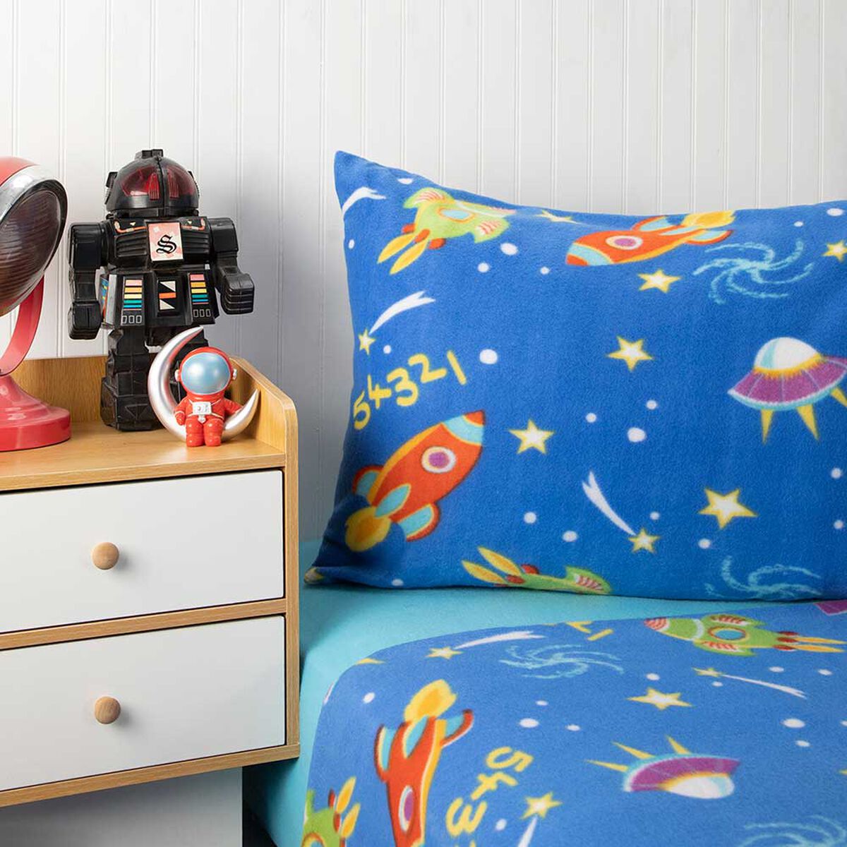 Juego De Sábanas Polar Casanova Kids 1 Plaza Space