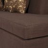 Sofá Seccional Derecho Essenza New Isabella Tela Catania Chaise longue + Sofá 2 Cuerpos Café