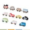 Set Autos de Juguete Tren Pista y Se&ntilde;aleticas Madera Band&uacute;
