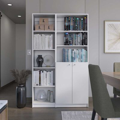 Estante 45 cm + Estante 2 Puertas TuHome Home Blanco