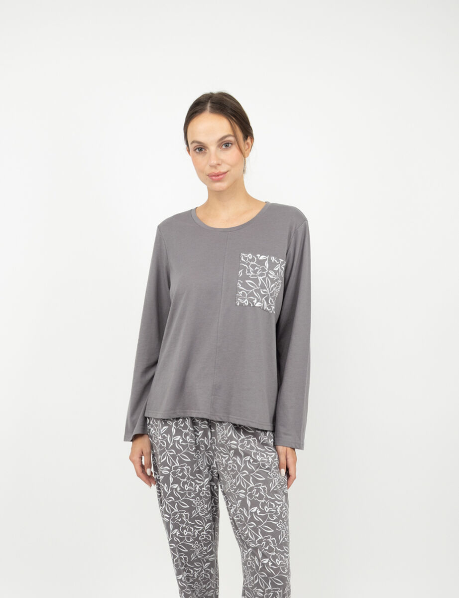 Pijama Algod&oacute;n Manga larga Mujer Portman Club