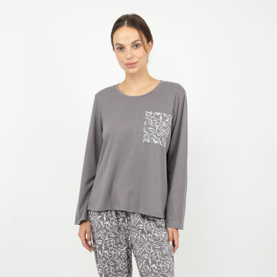 Pijama Algod&oacute;n Manga larga Mujer Portman Club