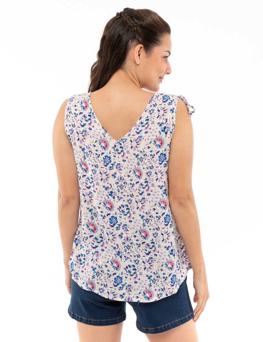 Blusa Estampada Sin Mangas Mujer Alma
