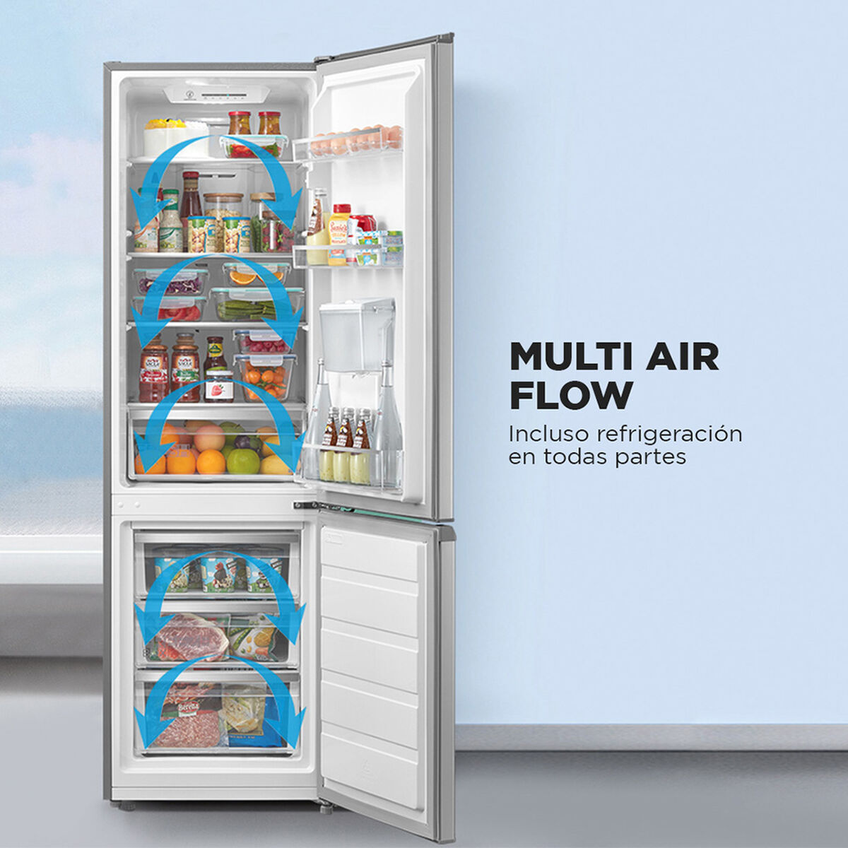 Refrigerador No Frost Midea MRFI-2760S349RW-DA 262 lt.