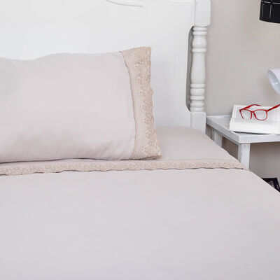 Imagen 2 del producto Juego de Sábanas Doral 1,5 Plazas Santorini Beige