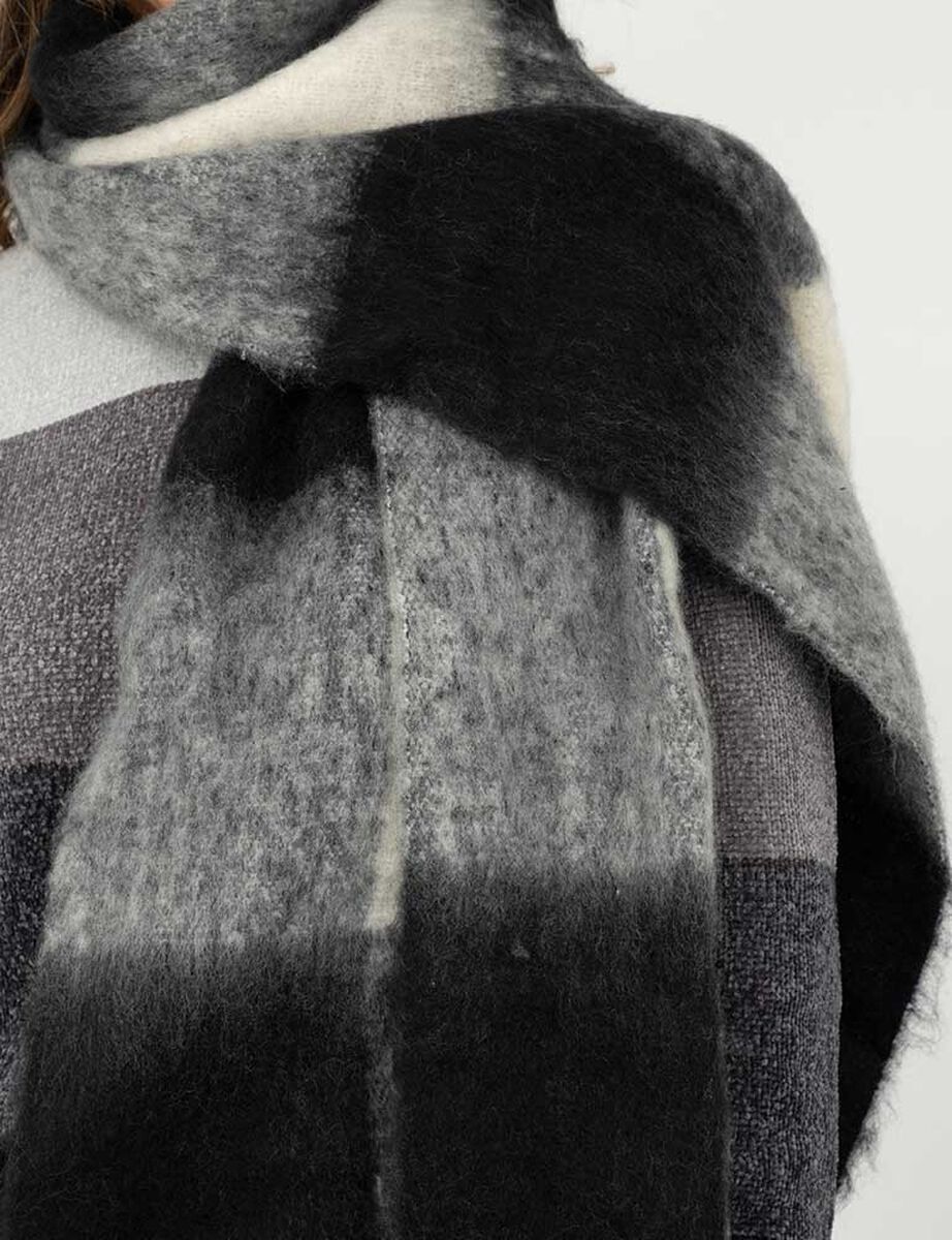 Bufanda de Lanas con Flecos Mujer Bside