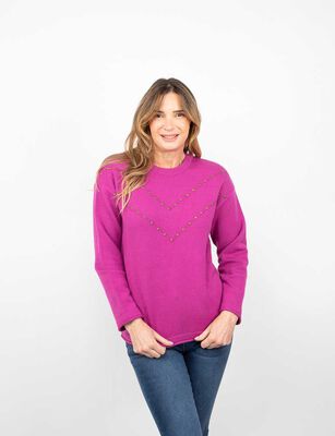 Imagen 1 del producto Sweater Mujer Portman Club Bugambilia, Crudo, Mostaza, Negro, Petroleo