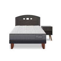 Cama Europea CIC 1,5 Plazas Anatomic + Respaldo + Velador Gales