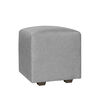 Juego de Living Innovamuebles Kahlo Sofá 3 Cuerpos + Dos Pouf 1 Cuerpo Gris Claro