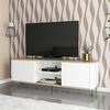 Rack TV Vekkahome Cartagen Hasta 75" Blanco