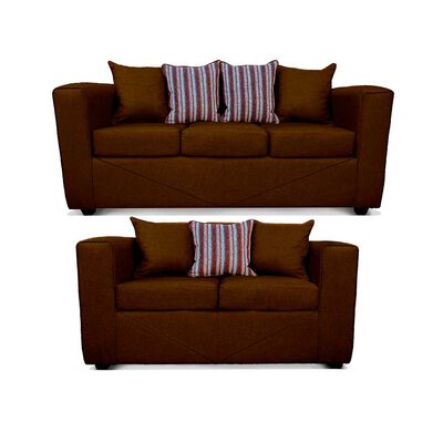 Imagen 1 del producto Juego de Living Elegant Detail Santa Fe Sofá 3 Cuerpos + Sofá 2 Cuerpos Café
