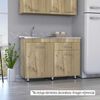 Mueble de Cocina Lavaplatos TuHome Orion 2 Puertas 1 Cajón Duna Blanco