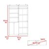 Estante 2 Puertas + Estante 4 Repisas + 2 Complementos TuHome Home Wengue