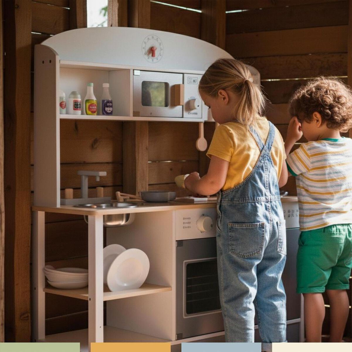 Cocina de Juguete Infantil Madera 11 Accesorios Band&uacute;