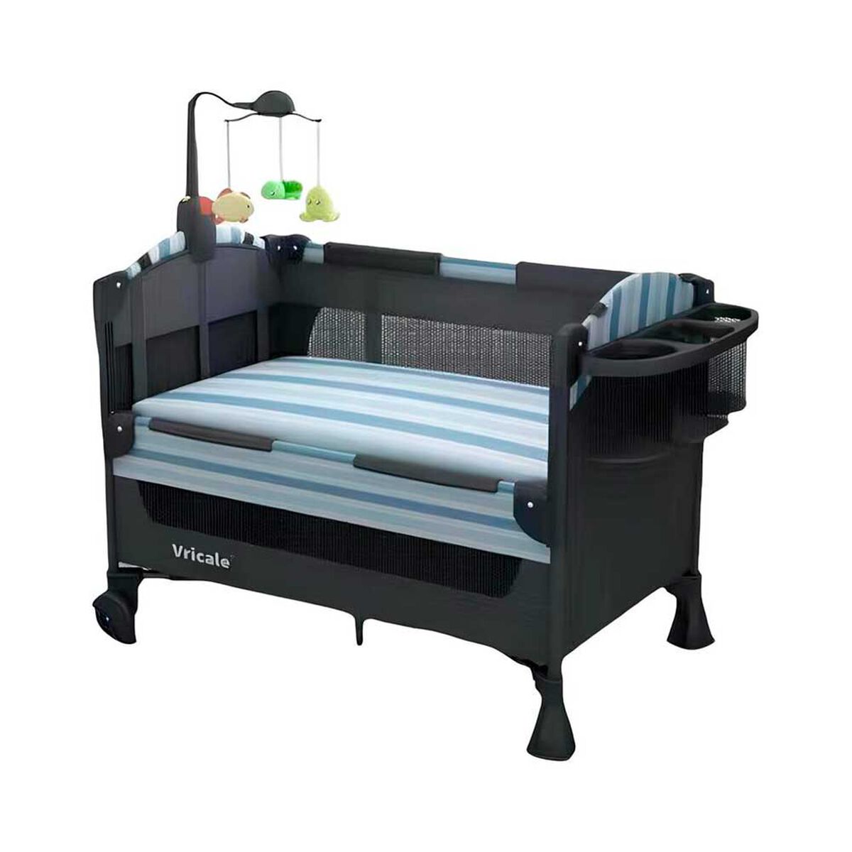 Cuna Colecho Corral Mecedora 4 en 1 Lubabycas Azul
