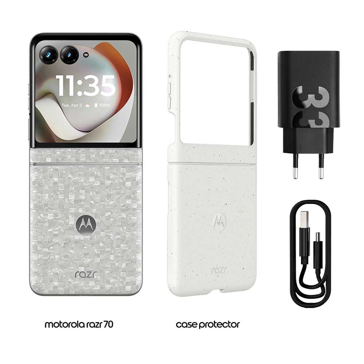 Celular Motorola Razr 70 5G 512 GB 6,9" Blanco