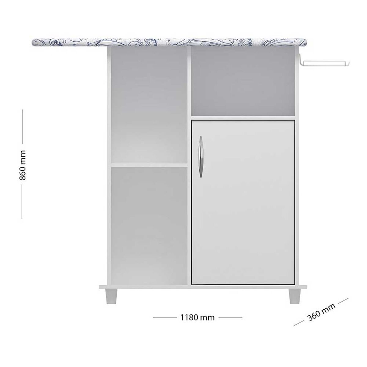 Mueble Auxiliar Home Mobili Ferpa 1 Puerta Blanco